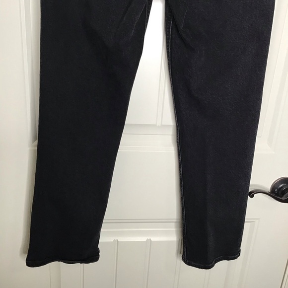 AGOLDE Riley High Rise Straight Crop Jeans In Black Size 28P. - Picture 8 of 11